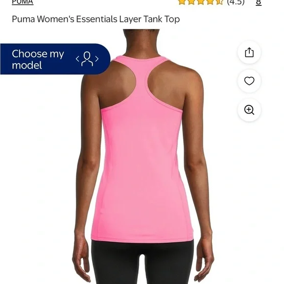 Puma Pink Fitted Tank Top - Picture 2 of 6